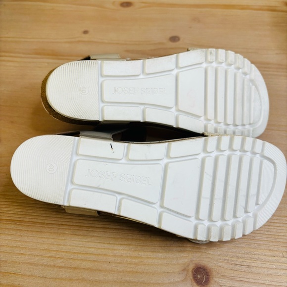 Josef Seibel Women's Quinn02 Leather Buckle Detail Wedge Sandals Size 40 or 9 - Picture 8 of 10